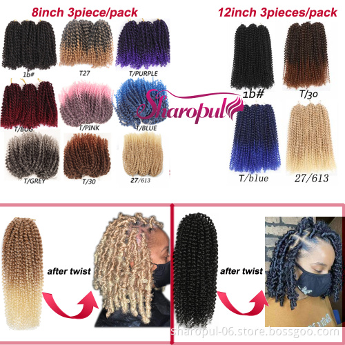 Sharopul curly twist hair for locs, 12inch passion twist hair crochet braids